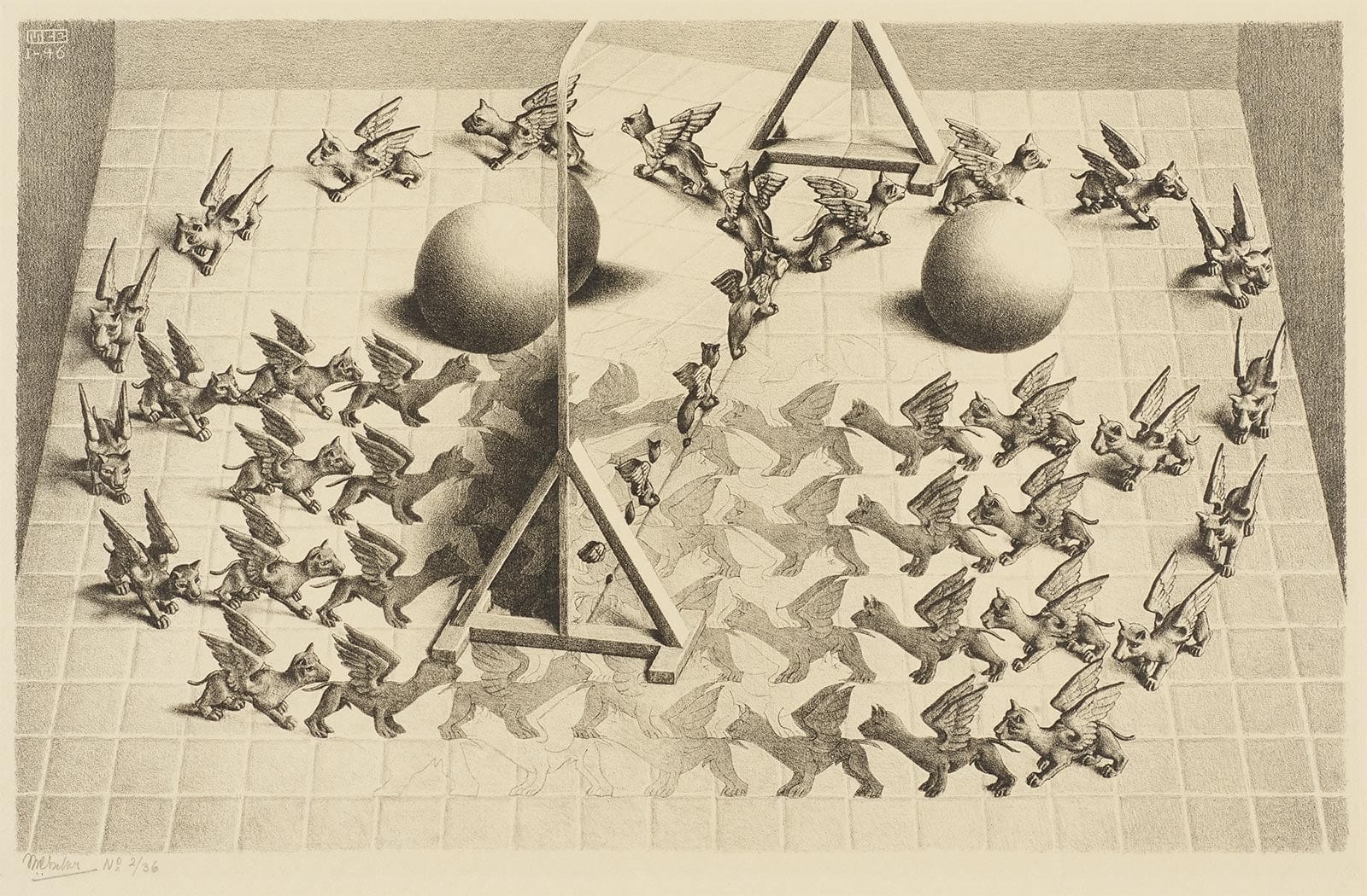 Magic Mirror by M. C. Escher, 1946